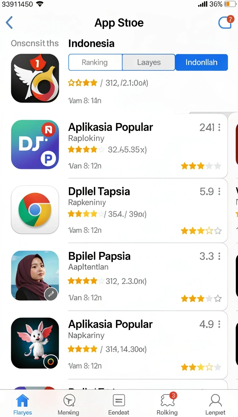 Pratinjau layar Review Aplikasi kerangwin